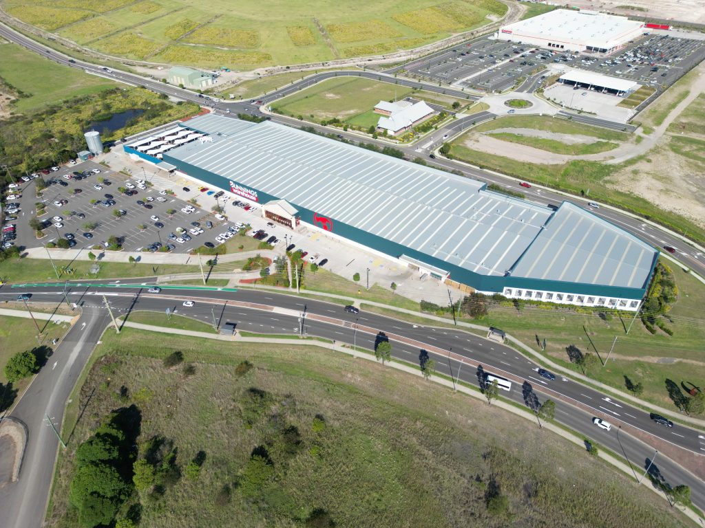 Pictures shows an air view of Bunnings Warehouse. Boolaroo
